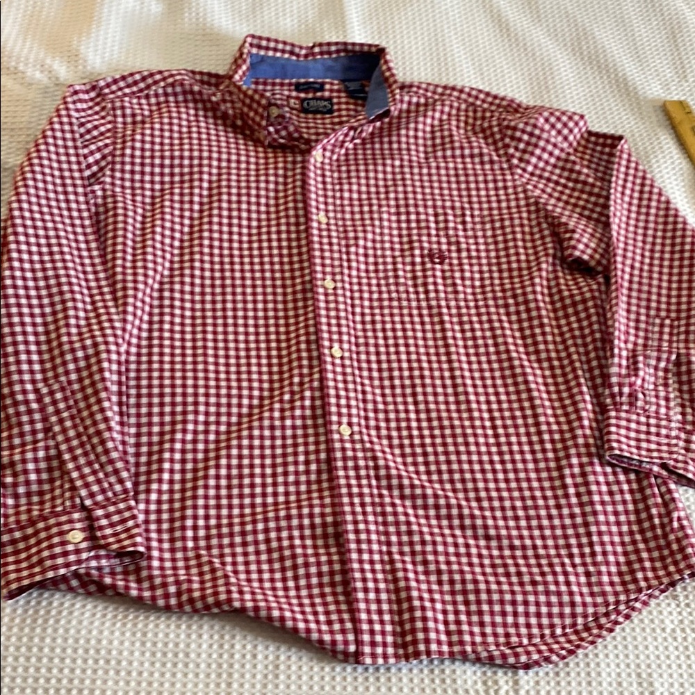 chaps XL Classic Red Checkered Men's Shirt